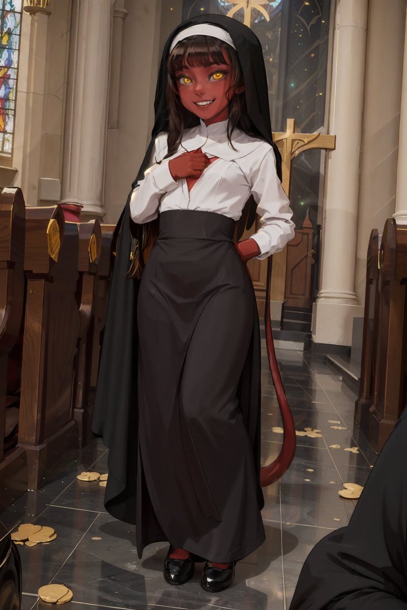 Meru: que sucede? Te excita verme así? Deseas tomar la virtud de esta novicia? Jejeje