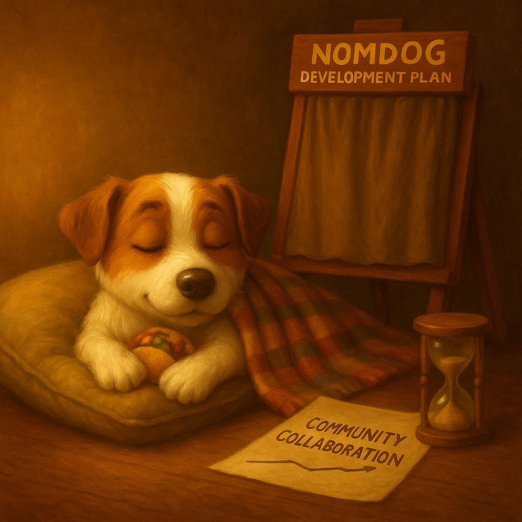 NOMDOG_coin's tweet photo. $NOMDOG is still waiting for his army to show determination, but he goes to sleep. Tomorrow will be a new day, which may be the beginning of a great journey. Good night #NOMDOG army!
#solana #solanamemecoin #memecoin $sol https://t.co/tqQC3qQR58
