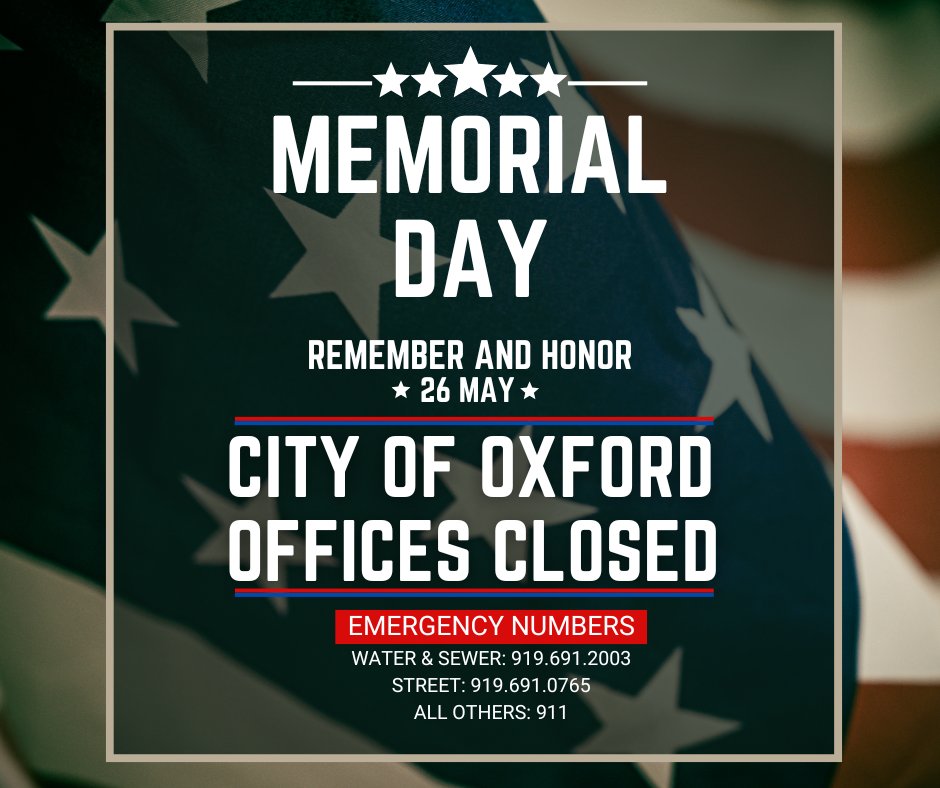 City of Oxford, NC - Government tweet media