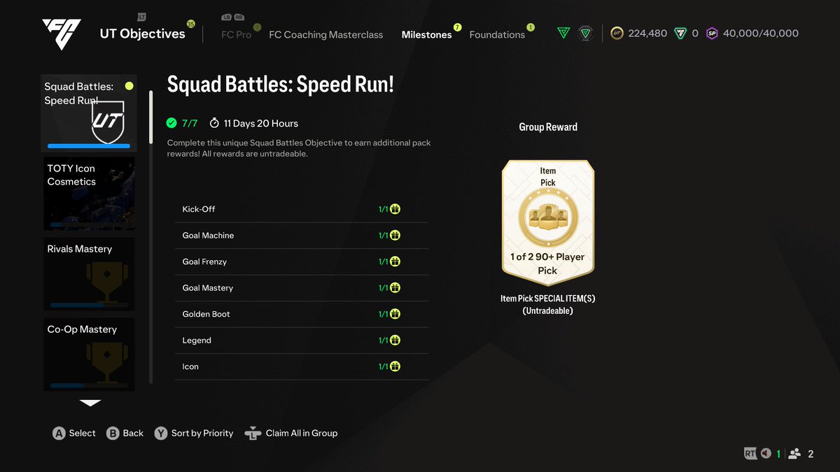 MarcFUTTrader's tweet image. 🚨Easily Complete SB SpeedRun🚨

How to complete the Squad Battles Speed Run Objective easily and first time!

A thread 🧵🧵🧵