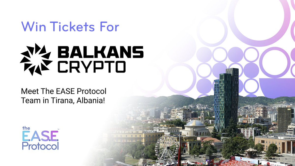 Ease Protocol (@easeprotocol) on Twitter photo We’re headed to Albania for the <a href="/BalkansCryptox/">Balkans Crypto</a> conference next week and we want to meet you there ✈️
So, we're giving away 2 free tickets to one random follower 🏆 To enter, all you have to do is sign up for our email list through the form below 👇
gleam.io/abELV/balkans-…
If We’re headed to Albania for the <a href="/BalkansCryptox/">Balkans Crypto</a> conference next week and we want to meet you there ✈️
So, we're giving away 2 free tickets to one random follower 🏆 To enter, all you have to do is sign up for our email list through the form below 👇
gleam.io/abELV/balkans-…
If