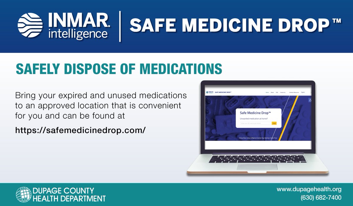 Do you have any unused or expired medications? 💊 Safely dispose those medications in drop boxes to protect the community and our environment. Visit safemedicinedrop.com to find kiosks in your area.
