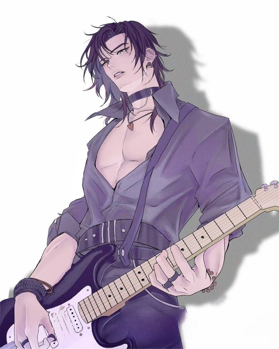 He strums the strings like a curse in motion, each chord a whisper from the abyss.
No crowd, no spotlight, just him and the darkness that listens. Shadows follow the sound, drawn to the haunting melody only he can summon. 🖤🎸🌑

#DarkAesthetic #OCArt #DigitalArt #GuitarBoy