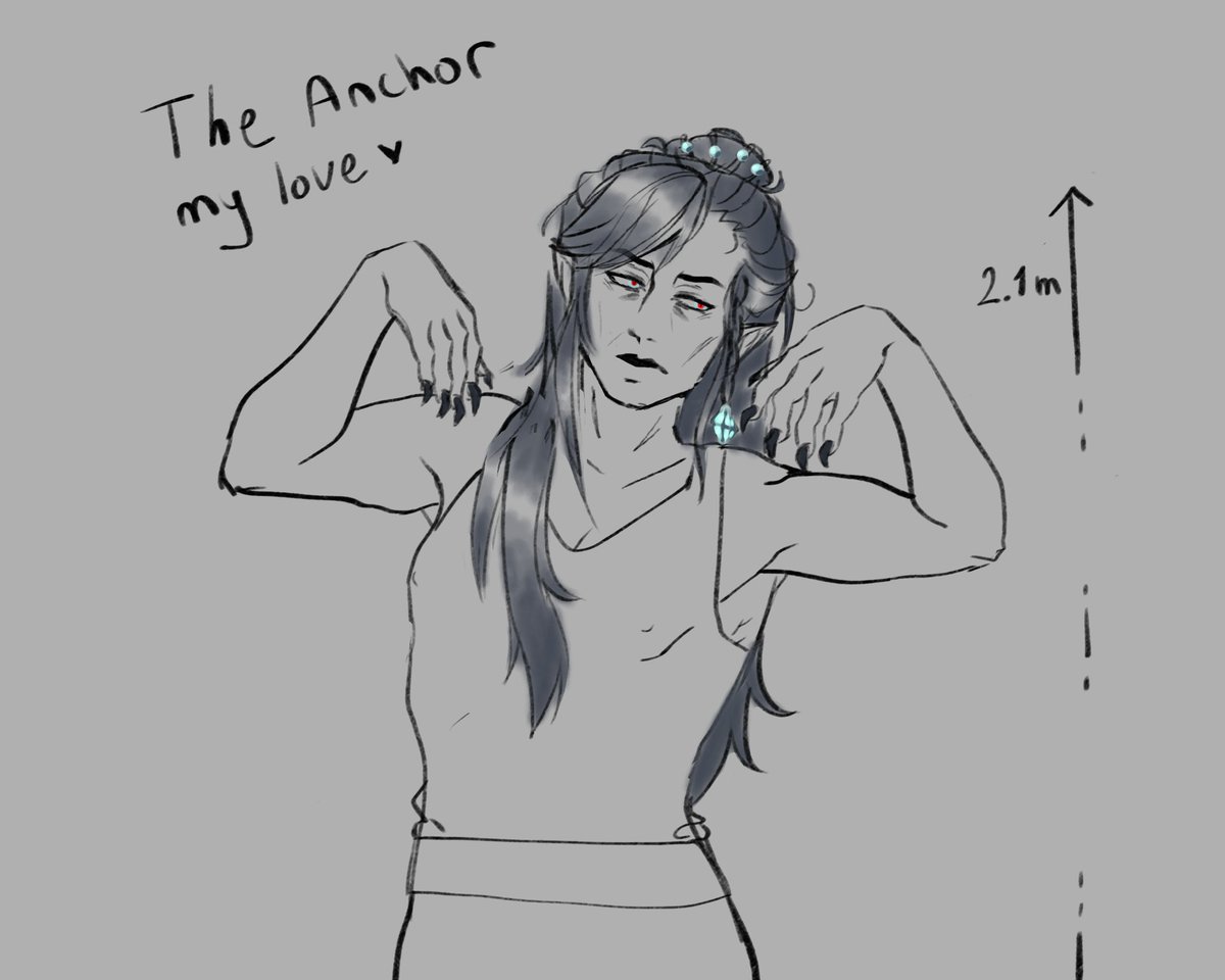 SentiVenn's tweet image. OC sketch... ruler of the most powerful empire in the multiverse... that i also made to be my Tav in bg3 cuz why not...