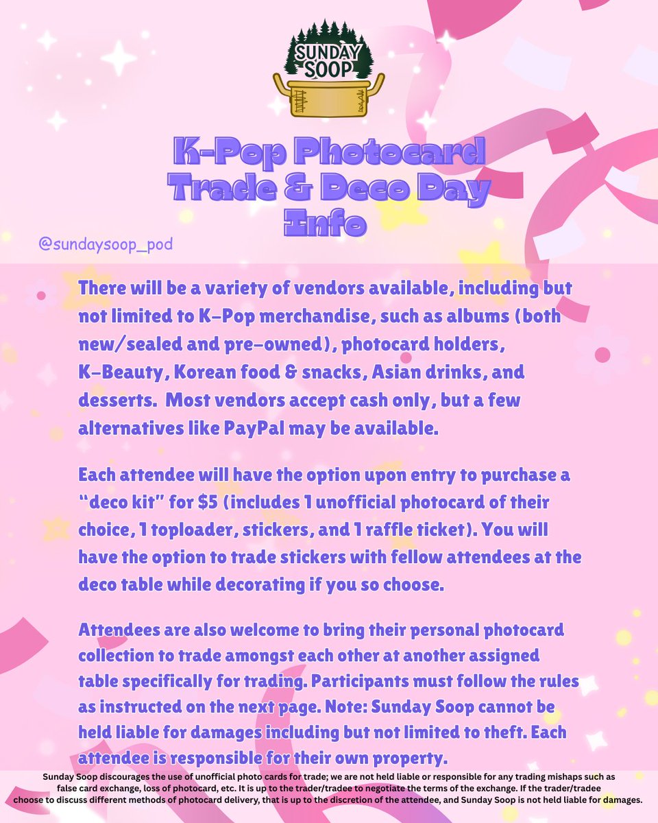 sundaysoop_pod's tweet image. Next weekend is The Bahamas&apos; first K-Pop Photocard Trade &amp;amp; Deco Day on Saturday, May 31, 2025, from 1-6pm at 49 Seabreeze Lane, Nassau (the opposite end of the campus we held our first cup sleeve event).