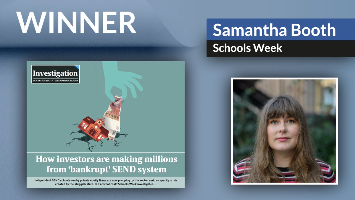 The Press Awards (@pressawardsuk) on Twitter photo Congratulations to Samantha Booth from <a href="/SchoolsWeek/">Schools Week</a> for being awarded winner of Specialist Journalist of the Year at The Press Awards 2025! Congratulations to Samantha Booth from <a href="/SchoolsWeek/">Schools Week</a> for being awarded winner of Specialist Journalist of the Year at The Press Awards 2025!