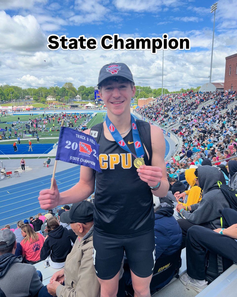 Class 3A 400m champion.  Nathan’s time of 47.88 is a new 3A state meet record