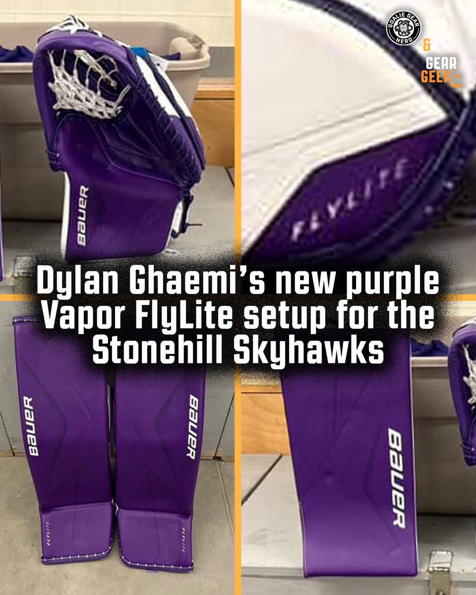 One of the first full, non-pro, Vapor FlyLite setups that we’ve seen 💪 

Purple always looks good as a custom color… for any piece of gear 🟣

H/T:<a href="/EQGurls/">Alex Gurley</a> | <a href="/GoalieGearNerd/">Goalie Gear Nerd</a>