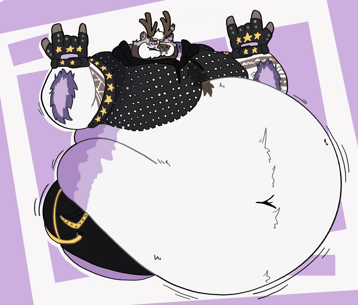 Seems like Comet's Bra still fits them very well!
....wait thats a hoodie? 🌟 

Half Body Colored for <a href="/CometChubs/">Comet</a> !