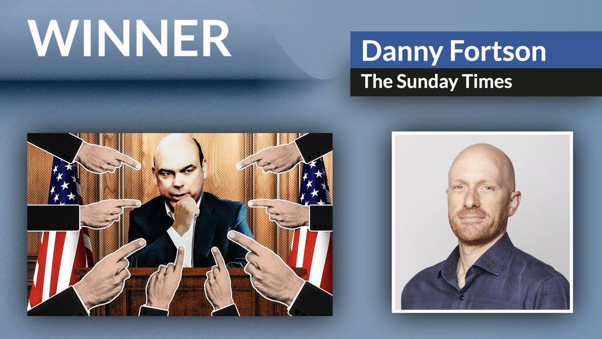 PressAwardsuk's tweet photo. Congratulations to Danny Fortson from @thetimes for being awarded winner of Business and Finance Journalist of the Year at The Press Awards 2025! https://t.co/Hs0AMLLIb6