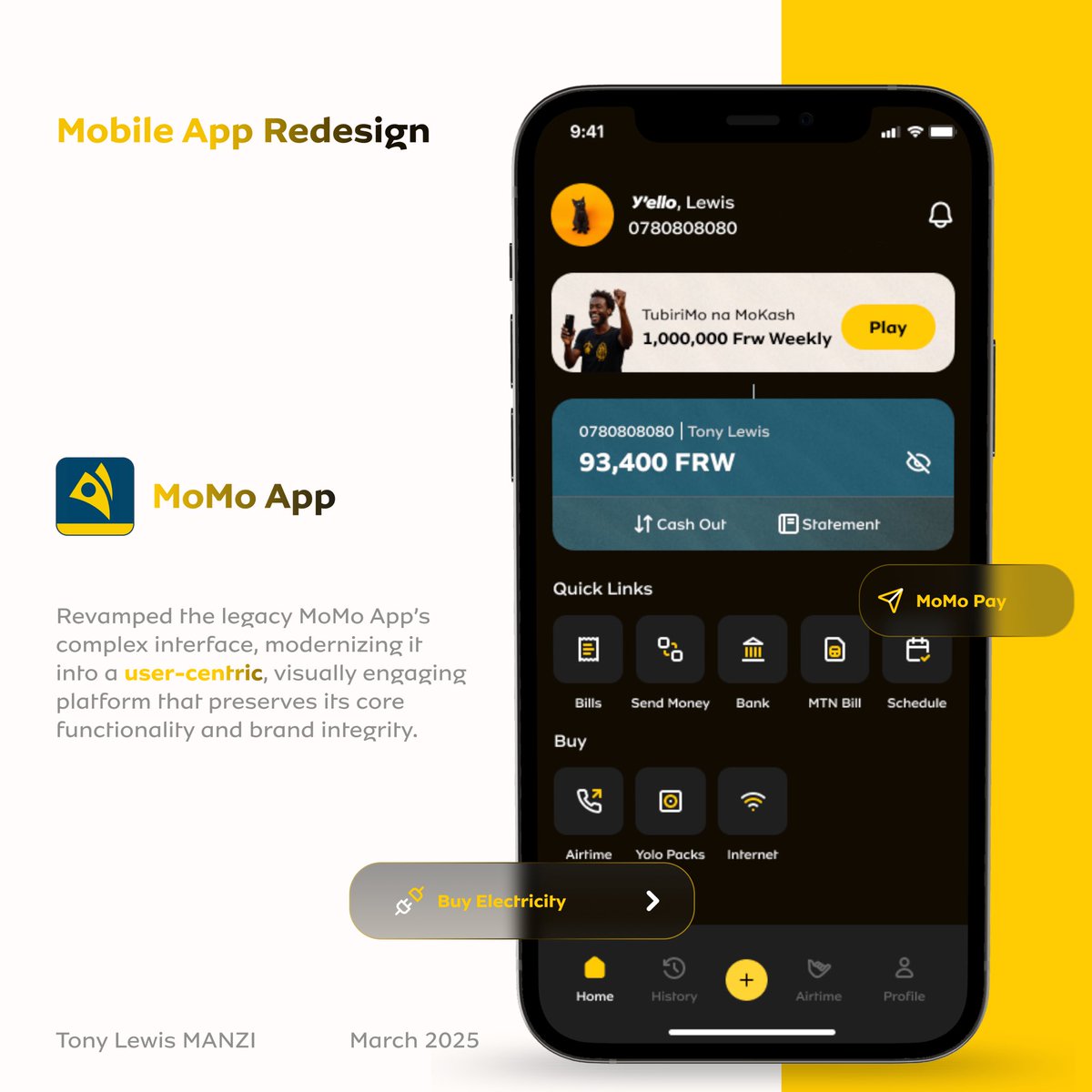iintore's tweet photo. Redesigning MoMo App started as a quiet rebellion.

I’ve relied on the app for quite some times, But every time I used it, I’d think: “Why does something so essential still feel like work?” https://t.co/CXI4cr1Zko