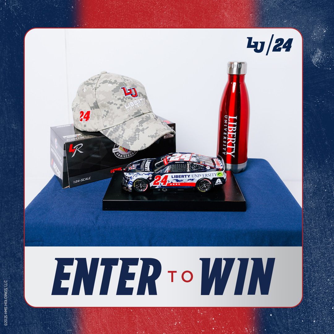 Liberty University (@libertyu) on Twitter photo We've got another exciting <a href="/WilliamByron/">William Byron</a> prize pack that includes an autographed die-cast car, LU24 camo hat, and metal water bottle!
Follow us and repost for a chance to be the selected winner on May 27. <a href="/TeamHendrick/">Hendrick Motorsports</a> We've got another exciting <a href="/WilliamByron/">William Byron</a> prize pack that includes an autographed die-cast car, LU24 camo hat, and metal water bottle!
Follow us and repost for a chance to be the selected winner on May 27. <a href="/TeamHendrick/">Hendrick Motorsports</a>