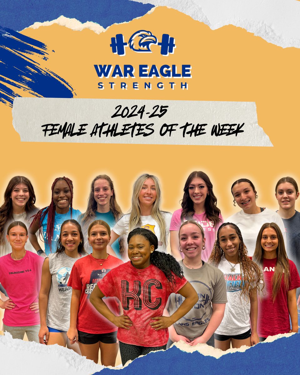 Shoutout to all of our AST student-athletes that got after it this year! Below are all of our Athletes of the Week that we highlighted from December-May. We are extremely proud of this crew’s work ethic, consistency, and their overall positive presence in the weight room!

WAR 🦅