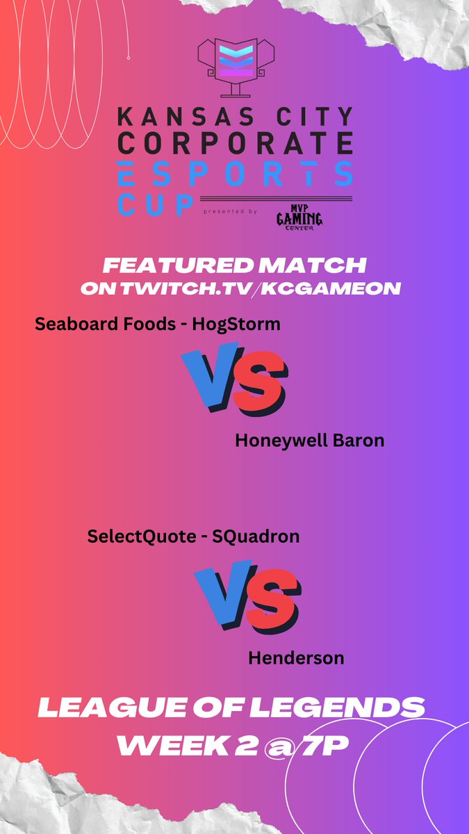 🔥 League of Legends – Week 2 Matchup! 🔥
Seaboard Foods vs. Honeywell is going down this week, and it’s gonna be a good one! 👀💥

Both squads are bringing the heat — will Seaboard’s map control lock it down, or is Honeywell ready to pop off in teamfights?

Catch us at 7pm on