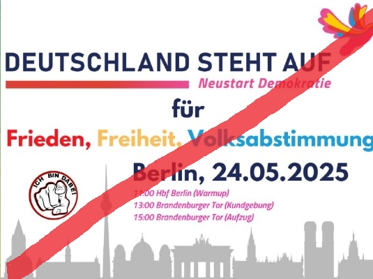 Nautilu40286557's tweet photo. #b2405 #fckQuerdenken #FCKdieBasis #fckafd
Von Freitag #b2305 - Sonntag #b2505 ist eine "Mahnwache" auf der Straße des 17. Juni angemeldet.
Sa 11 Uhr "WarmUp-Kundgebung" am Hauptbahnhof mit den "Schneemännern" & #FriedemannMack & #ChristianStockmann
https://t.co/OeHq7truJj https://t.co/j01PYRGhwR