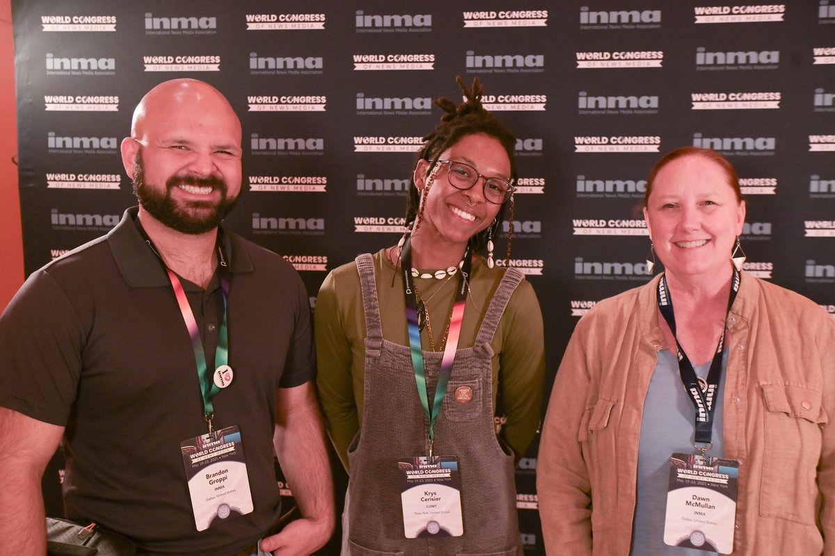 Meet the hard working team behind INMA’s social media feeds! We’re here to cover every keynote, insight, and media innovation - one post at a time! 

#INMA2025

<a href="/Car_Bissonnette/">C. Bissonnette</a> <a href="/AuroraCeciliaM/">Aurora Martínez</a> <a href="/Mo_Rimawi/">Mohamad Rimawi</a>