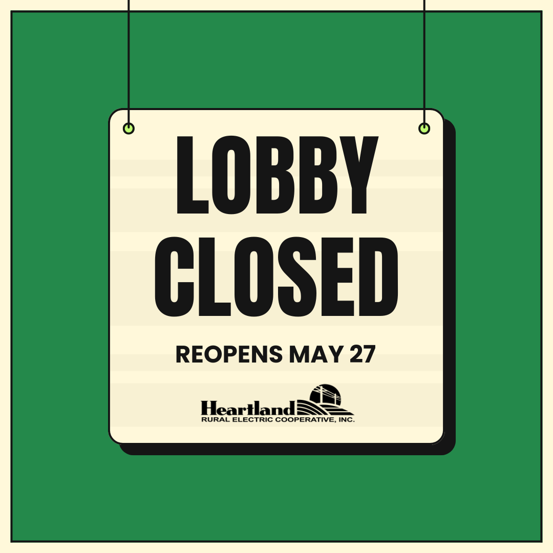 🚧CONSTRUCTION ALERT🚧

Our lobby at Heartland HQ in Girard will be closed for maintenance this Friday, May 23. Our drive-through will remain open.