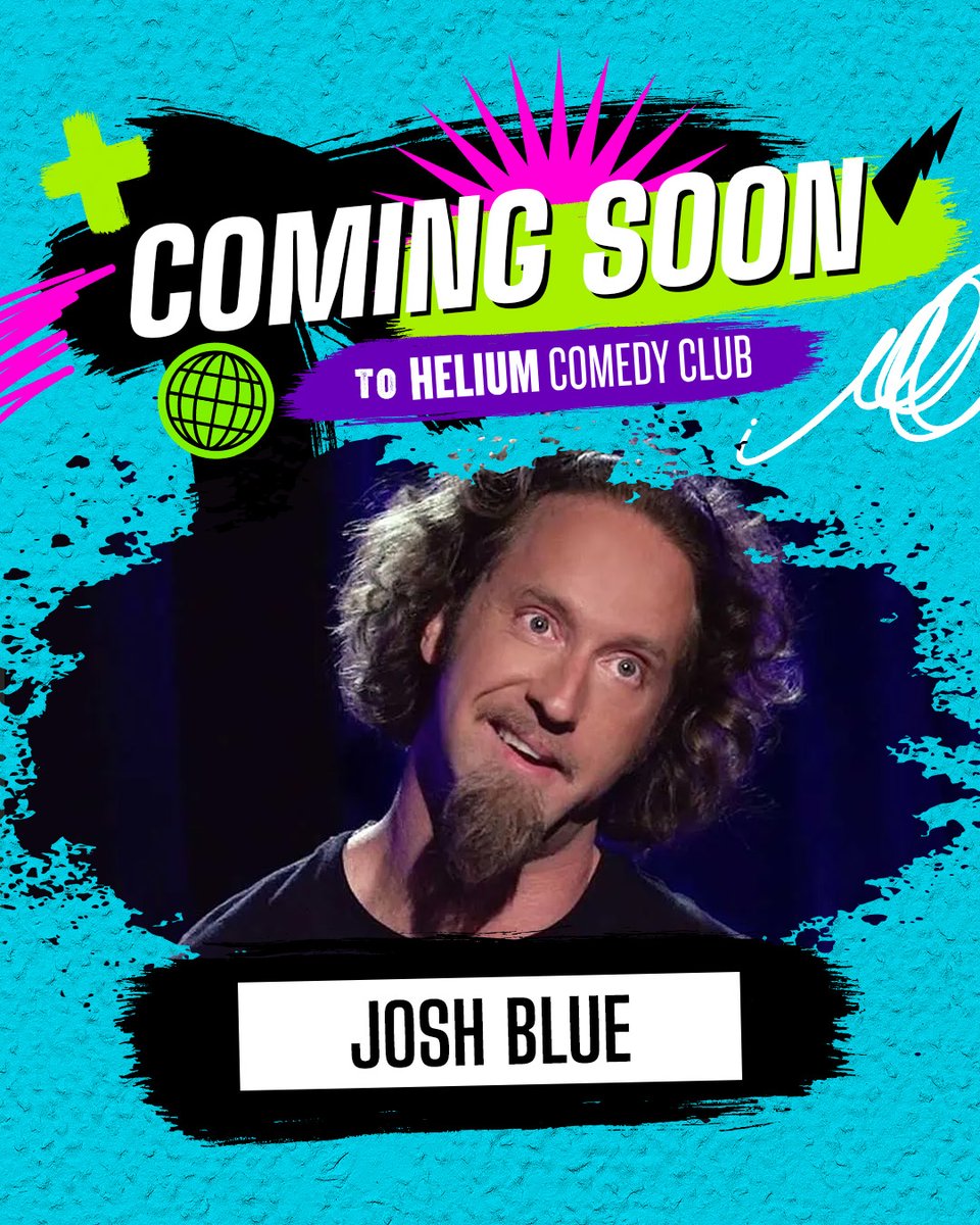 "Last Comic Standing" Winner <a href="/JoshBlueComedy/">Josh Blue</a> is coming to Helium! 
🎟️ May 29 - 31 🎟️ 
Get tickets now: bit.ly/3YSHNZG
