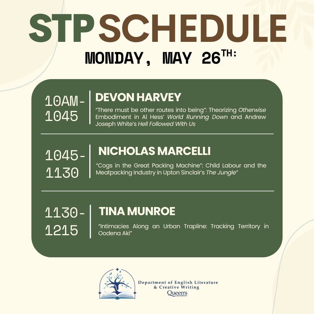 Queen's Department of English Literature tweet media