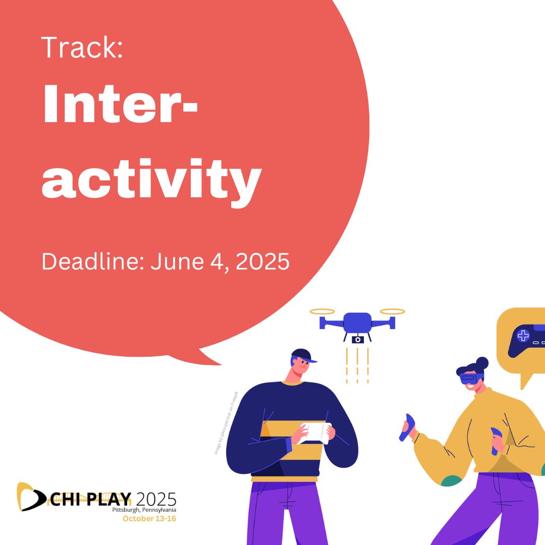 📢 🕹️ Have you made some awesome new playful tech?

Interactivity at #CHIPLAY2025 invites novel playful technologies that community members can get hands on with at the conference.

Deadline: June 4!

chiplay.acm.org/2025/interacti…