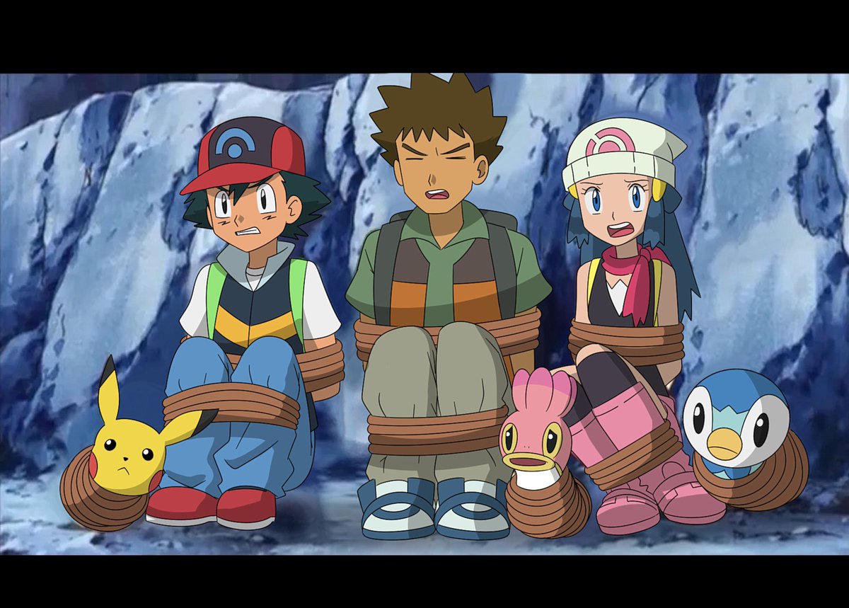 RealCartman978's tweet photo. Well, time to start posting to here and Bluesky now. Since my deviant art account is likely toast. Had a photo done, a redraw(but better) of a classic Pokémon DP scene. Hope you enjoy!
#Pokemon #pokemonanime #ash #dawn #brock #pikachu #piplup #shellos #bondage https://t.co/07c31820xl