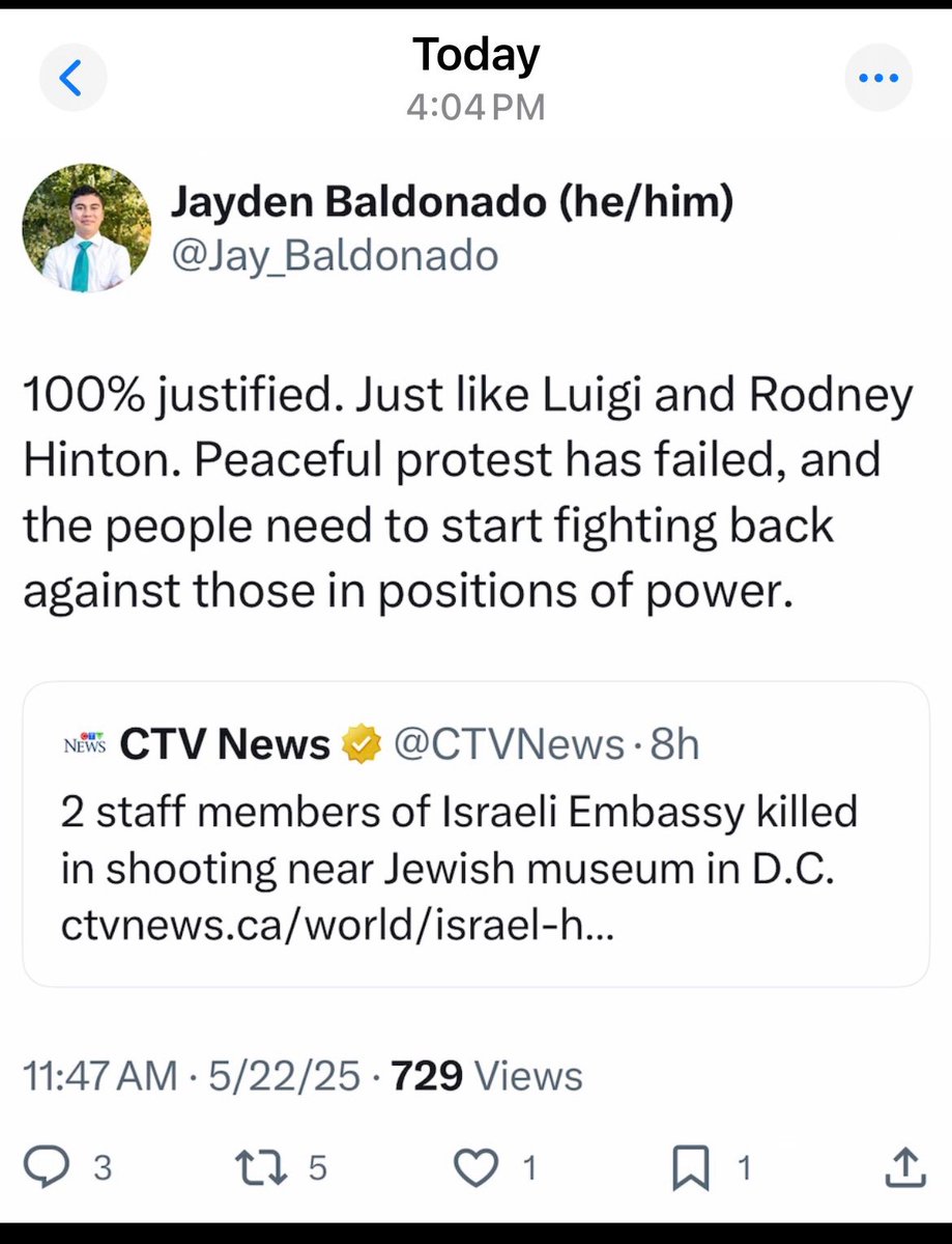 The Overton window shifting in real time. 

Canadian progressive politicians comfortable calling for murder on the streets of North America.