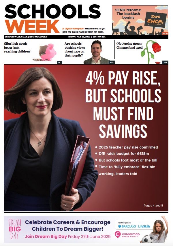 Freddie Whittaker (@fcdwhittaker) on Twitter photo Edition 395 of @schoolsweek done and dusted
Everything you need to know about today's pay announcement
<a href="/jackydys/">Jack Dyson</a> on high needs funding woes
Plus a @johndickenssw long-read on the backlash to government SEND thinking
Subscribe: schoolsweek.co.uk/subscribe-to-s… Edition 395 of @schoolsweek done and dusted
Everything you need to know about today's pay announcement
<a href="/jackydys/">Jack Dyson</a> on high needs funding woes
Plus a @johndickenssw long-read on the backlash to government SEND thinking
Subscribe: schoolsweek.co.uk/subscribe-to-s…