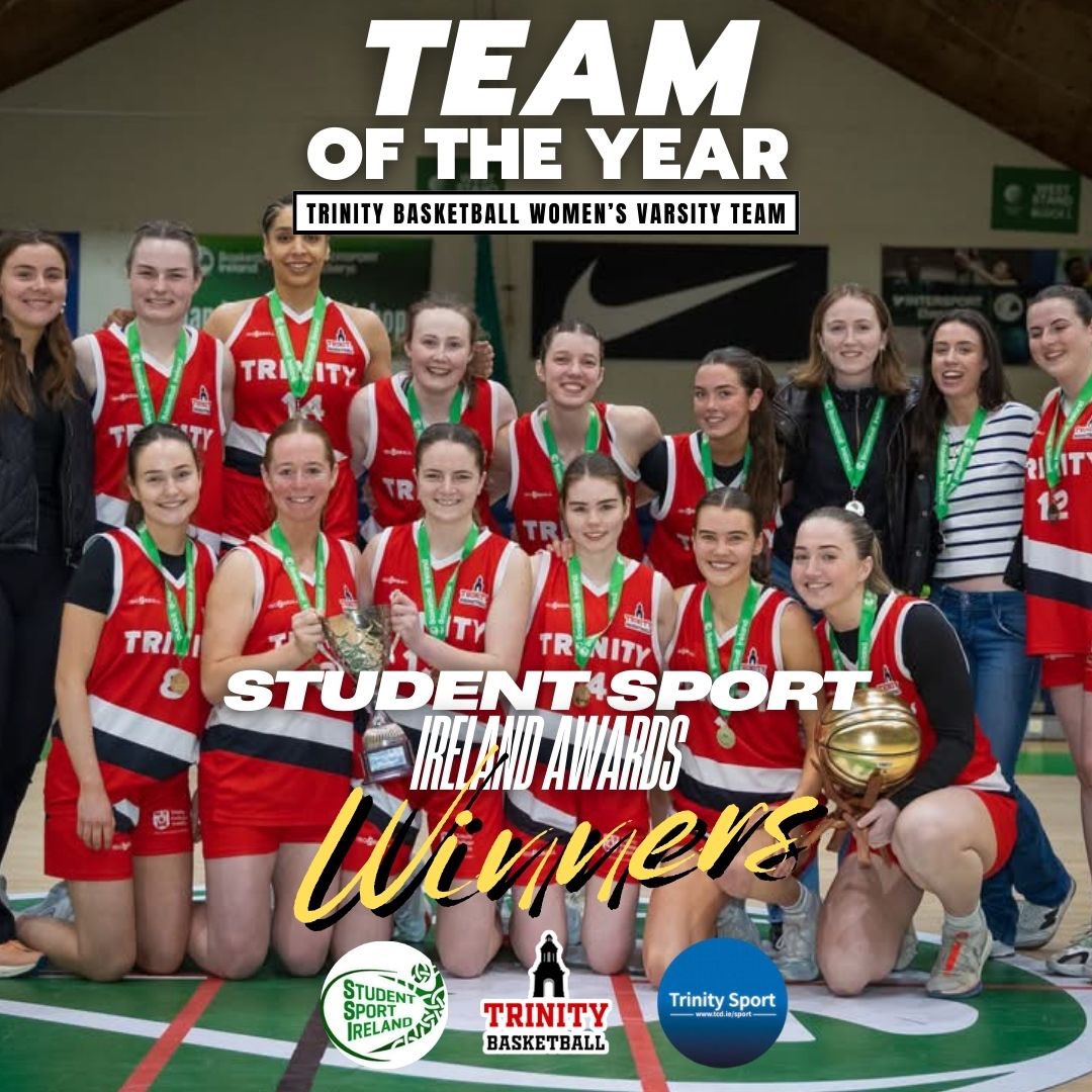 tcdbball's tweet image. 🏆 Team of the Year 🥳
They’ve only gone and done it!!! 🥇x2
We are so proud to announce that our Women’s Varsity team have been named the 2025 Student Sport Ireland Team of the Year! Another massive achievement to an already historic season! 💪🎖️