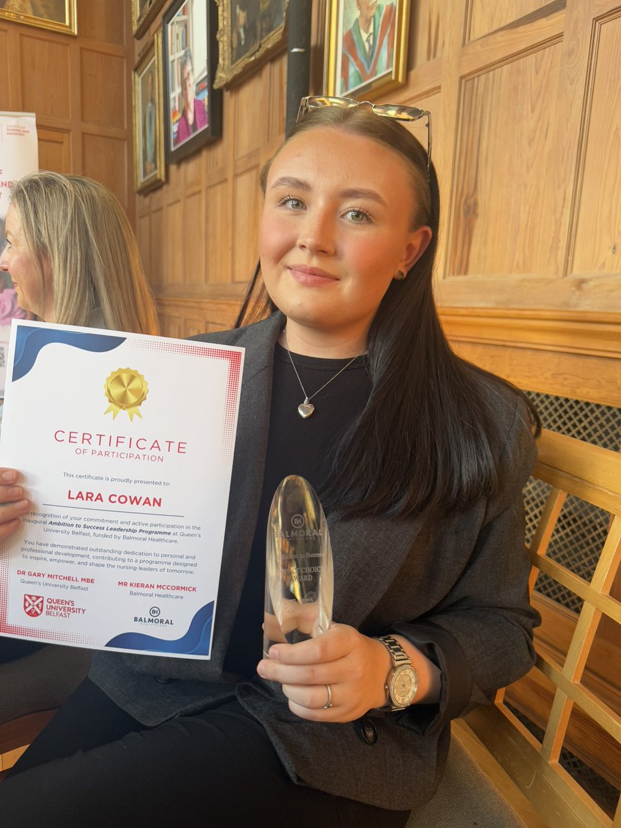 lcowan06's tweet photo. ⭐️Ambition To Success Cohort 2024/25⭐️

Very proud of everyone who presented their work tonight infront of an audience full of future and current leaders!

Also very proud to be part of #teamLaura and receiving the Impact Award for our work on #InhaletheTruth 🙌🏼❤️

#qub #ambish💪 https://t.co/CEyeXgvR9x