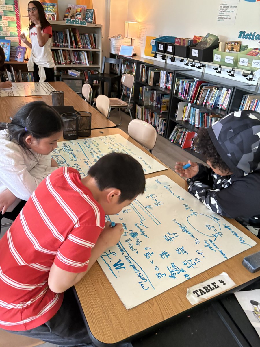 🚀 Using #BuildingThinkingClassrooms, students collaborated, reasoned, and rotated roles to explore area with fractional sides. ✍️🔁 They showcased math knowledge through strategy, discussion &amp; modeling—rethinking what success looks like! 🧠📏 #MTBoS #MathEd