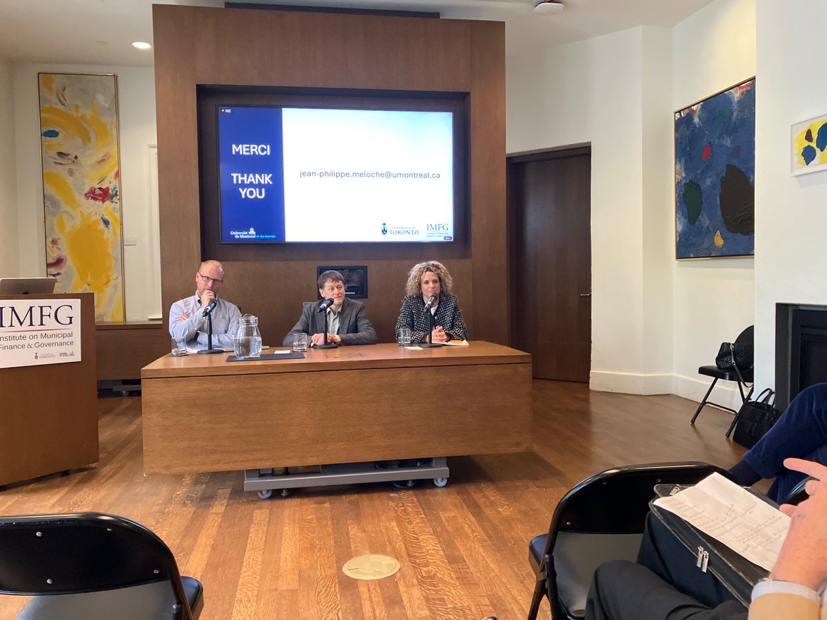 Jean-Philippe Meloche and Fanny Tremblay-Racicot speak on eco-fiscal tools. Ben Dachis is the discussant.