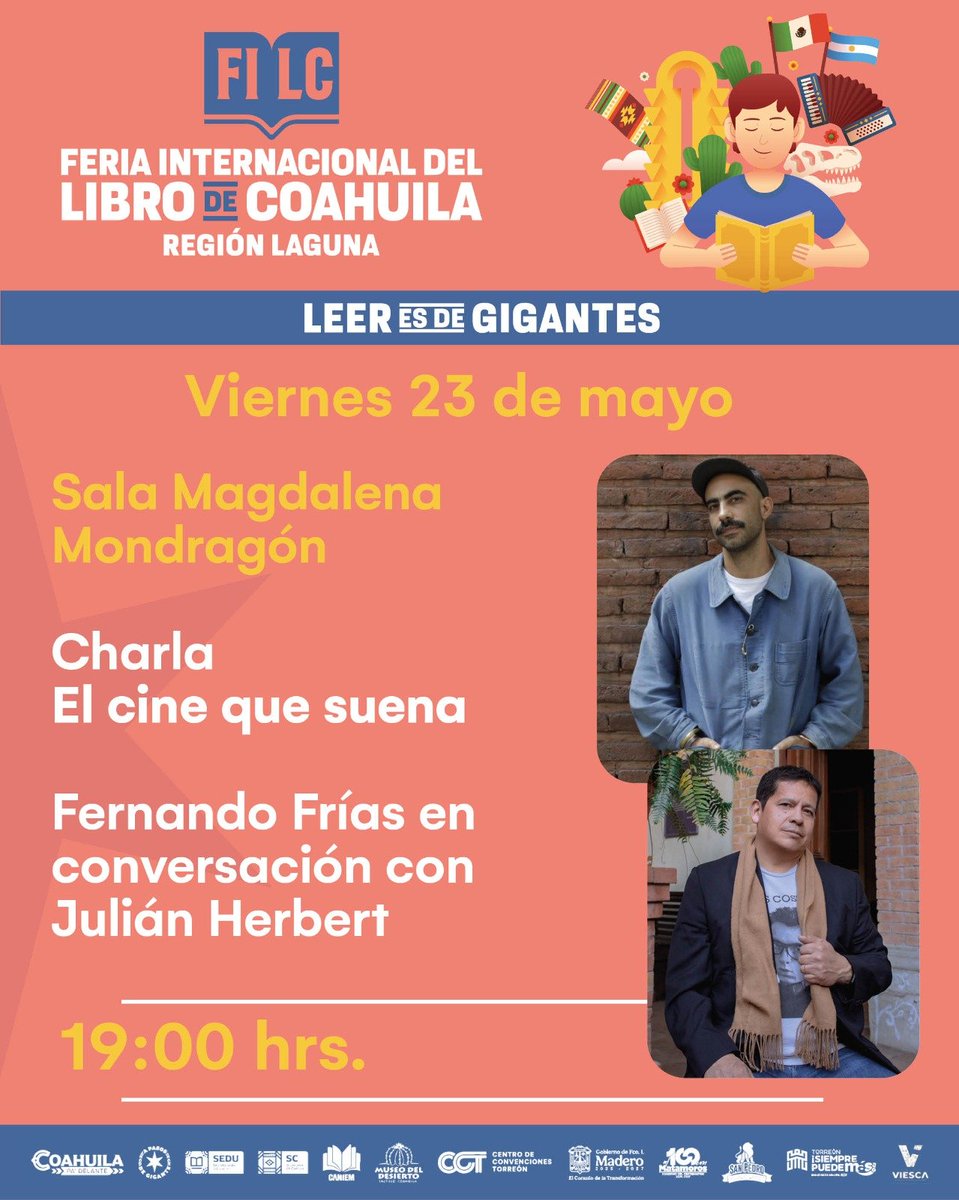 Julián Herbert (@julian_herbert) on Twitter photo Mañana estaré en Torrión con el cineasta Fernando Frías, de quien soy fan. Hablaremos de cumbias rebajadas, <a href="/holabelafonte/">Belafonte Sensacional</a> y Depeche Mode, entre otras músicas. Ojalá se animen. Mañana estaré en Torrión con el cineasta Fernando Frías, de quien soy fan. Hablaremos de cumbias rebajadas, <a href="/holabelafonte/">Belafonte Sensacional</a> y Depeche Mode, entre otras músicas. Ojalá se animen.