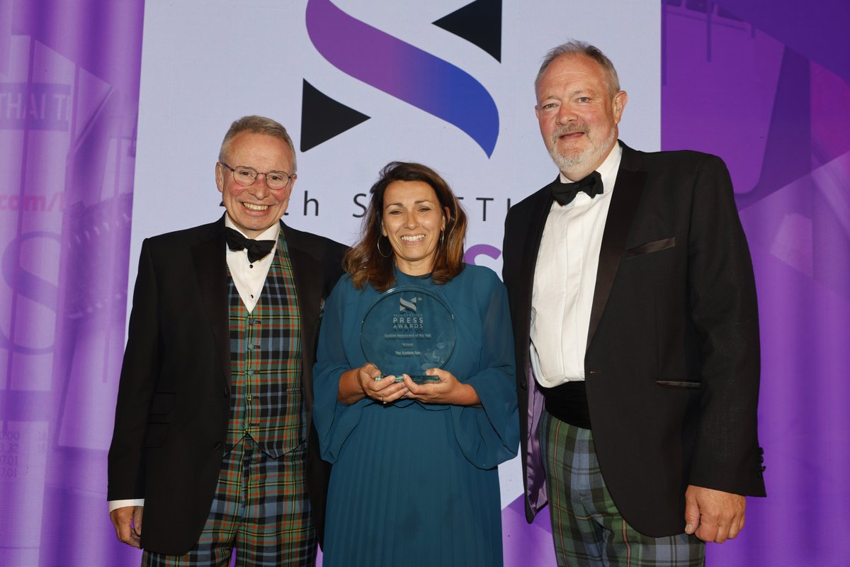 ScotPressAwards (@scotpressawards) on Twitter photo The final award of the evening celebrates the 2025 Scottish Newsbrand of the Year. A huge congratulations to <a href="/ScottishSun/">The Scottish Sun</a> who won this highly coveted award #ScottishPressAwards2025 The final award of the evening celebrates the 2025 Scottish Newsbrand of the Year. A huge congratulations to <a href="/ScottishSun/">The Scottish Sun</a> who won this highly coveted award #ScottishPressAwards2025