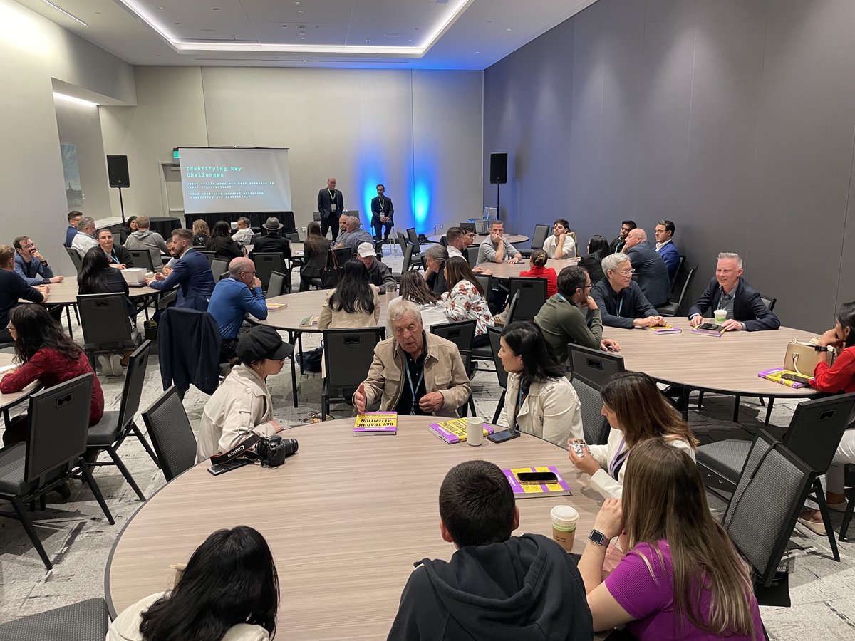 Spirited debates spilling across to other tables at Greg and Avi’s workshop called Staying Competitive: Leveraging AI-based Technologies to Upskill your Workforce. 

Inventures has been full of great conversation and the exchange of ideas. One day left!