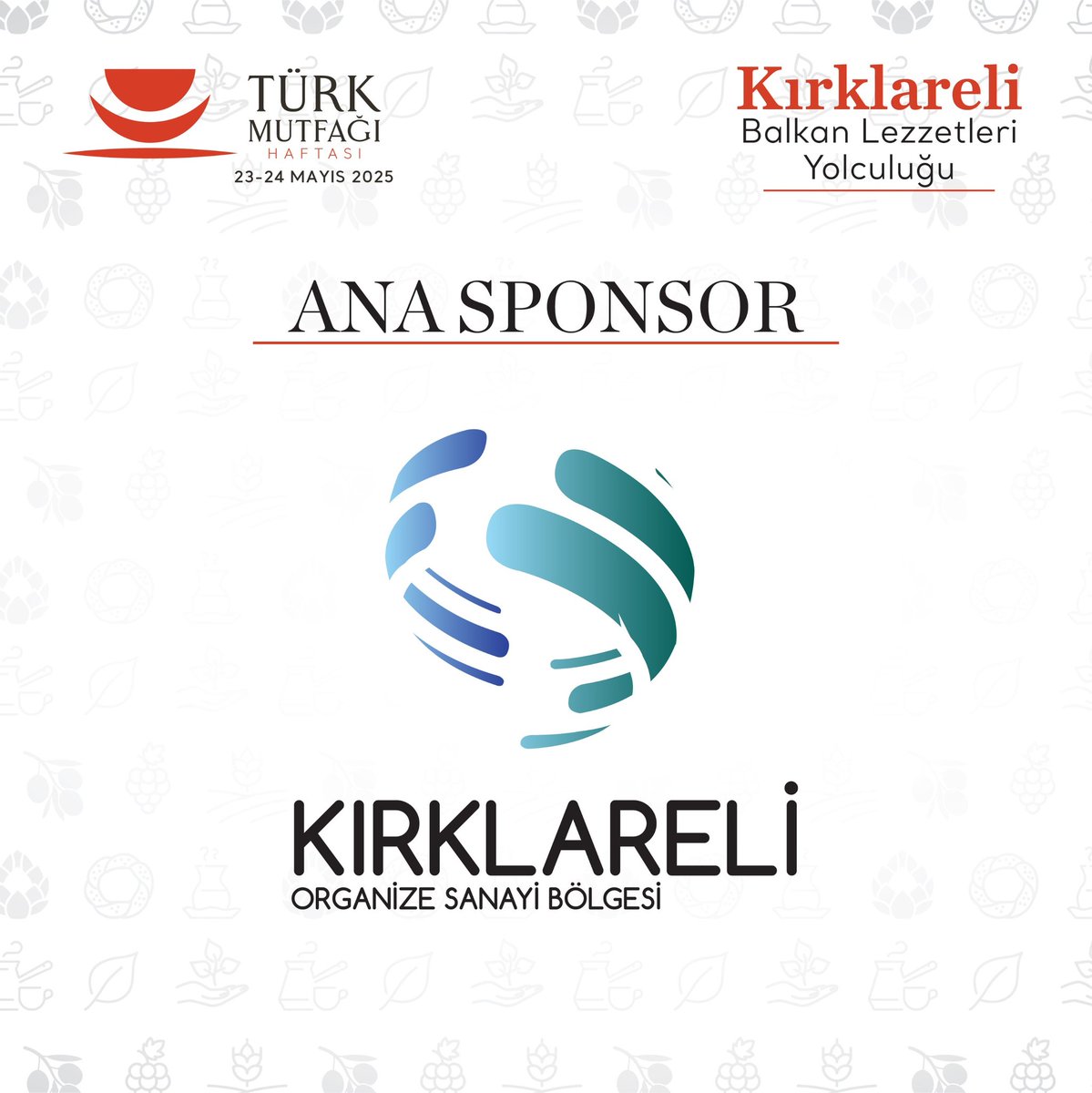 21-27 Mayıs Türk Mutfağı Haftasına katkıda bulunan desteklerini esirgemeyen tüm sponsorlarımıza teşekkür ediyoruz.

<a href="/TCKulturTurizm/">T.C. Kültür ve Turizm Bakanlığı</a> 
<a href="/valikirklareli/">T.C. Kırklareli Valiliği</a> 
<a href="/Kirkbelbasin/">Kırklareli Belediyesi</a> 
<a href="/kirklaruni/">Kırklareli Üniversitesi</a> 
<a href="/ugurturan68/">Uğur Turan</a> 
<a href="/derya39bulut/">Derya Bulut</a> 
@profrenginak 

#türkmutfağıhaftası #atıksız #sürdürülebilir #sağlıklı