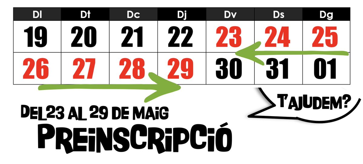 Forma’t! 

#FP I #FPDual a #Berga

Cicles formatius de grau mitjà
#CFGM 
#Mantenimentelectromecànic #Sistemesmicroinformàtics #Gestióadministrativa 

Cicles formatius de grau superior 
#CFGS 
#mecatrònicaindustrial #sistemesinformàtics 
#administracióifinances
