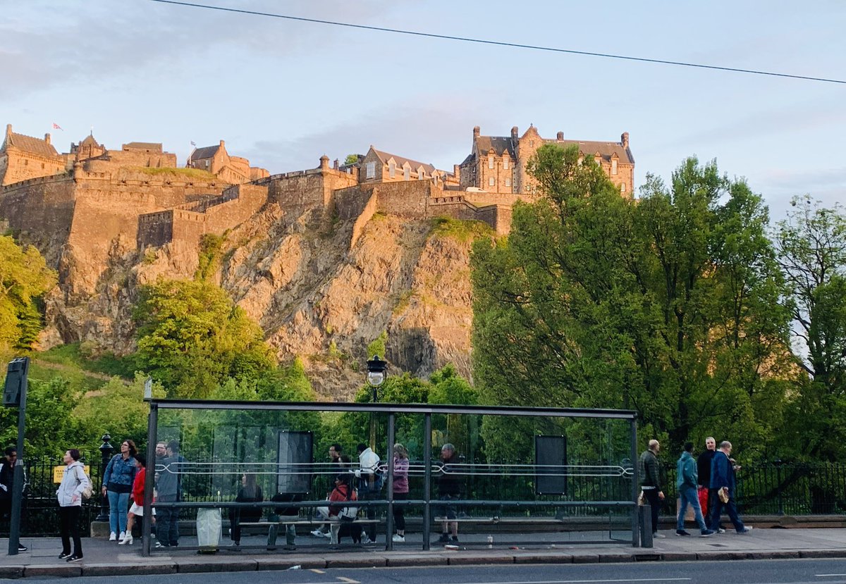 The view from the bus stop tonight.