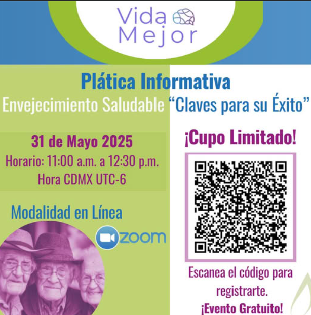 Comparto este evento, por si alguien está interesado o interesada en temáticas relacionadas al #EnvejecimientoSaludable

facebook.com/VidaMejor.net
