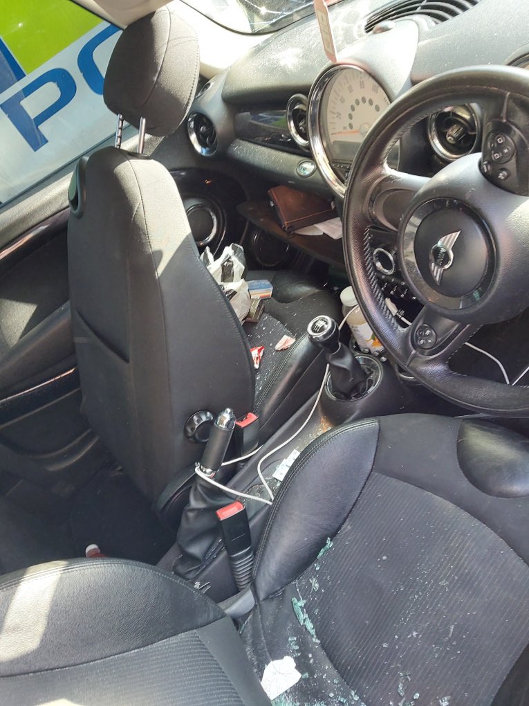 Project Guardian Team WMP (@guardianwmp) on Twitter photo GTF1 managed to stop this vehicle in <a href="/SohoRoadWMP/">Soho Road Police</a> earlier today after ramming a number of police vehicles trying to evade capture.
Male was found to possession of Class A drugs.
Lucky no one was serious injured.
#ensuitcalling #roomattheinn #SayNoToDrugs GTF1 managed to stop this vehicle in <a href="/SohoRoadWMP/">Soho Road Police</a> earlier today after ramming a number of police vehicles trying to evade capture.
Male was found to possession of Class A drugs.
Lucky no one was serious injured.
#ensuitcalling #roomattheinn #SayNoToDrugs