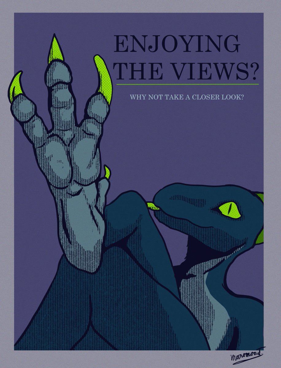 🐾🦖🐾
come closer, I don't bite

#furry #furryart #furryartwork #poster #posterdesing #raptors #raptor #paws