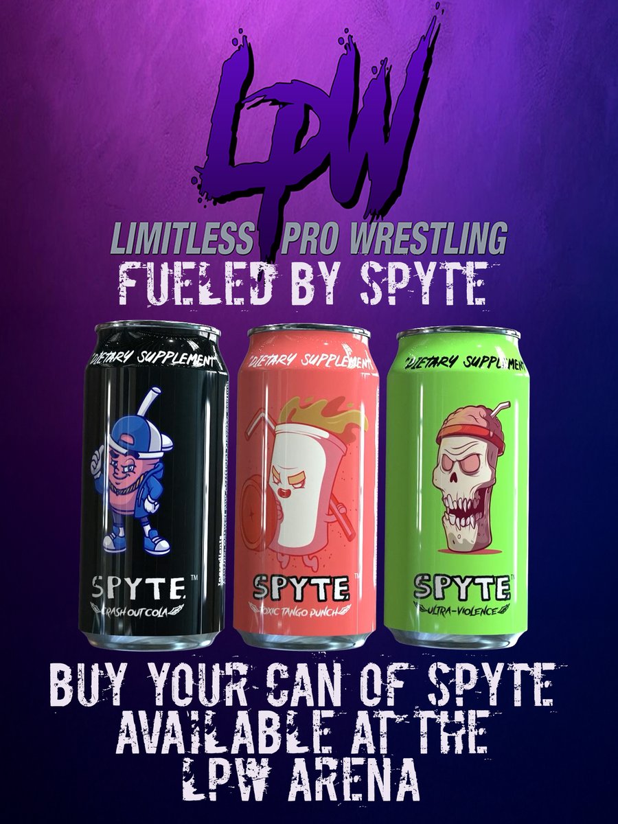 LPW is fueled by Spyte!

Get your can of Spyte at the LPW Arena, available in the Fan Zone and near the commentary desk

New announcement today regarding a Limited Edition can coming to the Sci-Fi Con!

LPW Riot starts at 4pm SLT
maps.secondlife.com/secondlife/Pou…