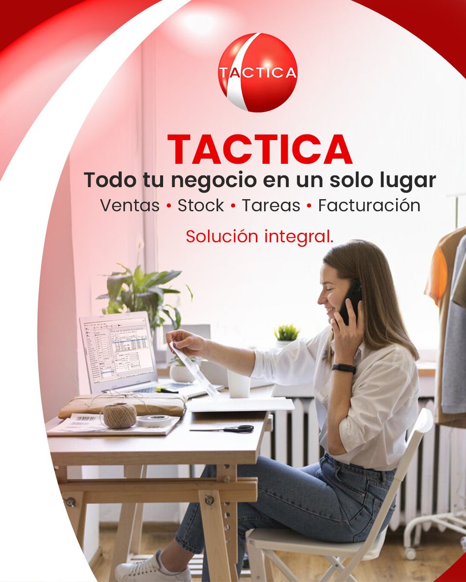 TACTICASOFT's tweet image. 𝗧𝗔𝗖𝗧𝗜𝗖𝗔: todo tu negocio 𝗲𝗻 𝘂𝗻 𝘀𝗼𝗹𝗼 𝗹𝘂𝗴𝗮𝗿

 🧠 𝘝𝘦𝘯𝘵𝘢𝘴, 𝘴𝘵𝘰𝘤𝘬, 𝘵𝘢𝘳𝘦𝘢𝘴, 𝘧𝘢𝘤𝘵𝘶𝘳𝘢𝘤𝘪𝘰́𝘯. 𝗦𝗼𝗹𝘂𝗰𝗶𝗼́𝗻 𝗶𝗻𝘁𝗲𝗴𝗿𝗮𝗹.

👇 Pedí tu 𝗗𝗘𝗠𝗢 haciendo click 𝙖𝙘𝙖́.
swiy.co/planillas-vs-t…

 #SoftwareDeGestión #DigitalizaTuEmpresa #