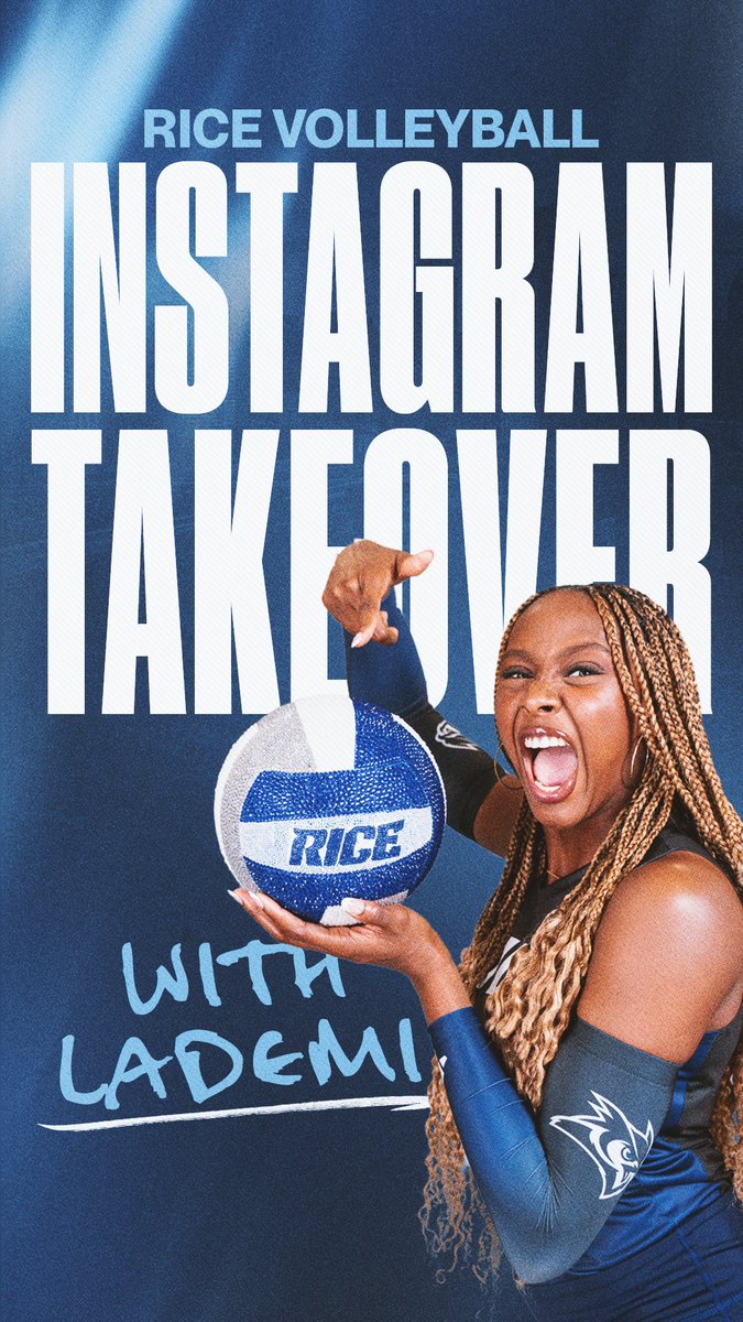 T O M O R R O W 📆

Make sure you're following us on Instagram at <a href="/RiceVolleyball/">Rice Volleyball</a> to keep up with Lademi as she takes part in the Black Student Athlete Summit in Chicago!

<a href="/GoOwls/">Colleen</a>👐