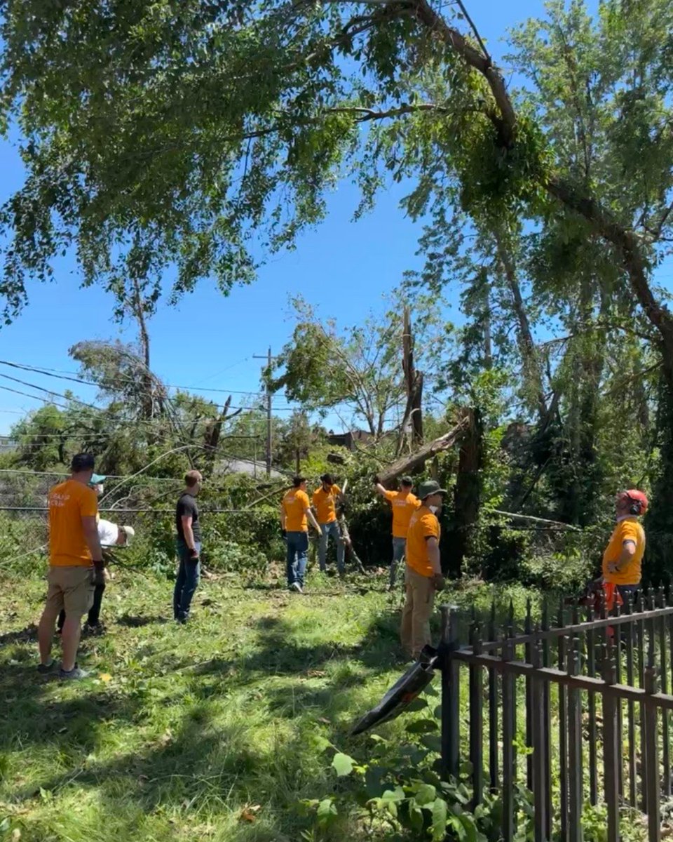 Cortex is so grateful to our community. With the pivot of our District-wide Clean Up to instead helping our neighbors in North STL City, more than 100 people frm over 22 orgs in/outside of the District joined tornado cleanup efforts w/ our partners at North Newstead Association.