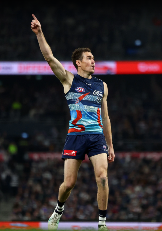 Lincoln Tracy, PhD (@lincolntracy) on Twitter photo GEEL v WB: the first game in 2025 where the first goal of each quarter was kicked inside the first 2 minutes.
Q1: J Cameron 1:41
Q2: J Cameron 1:40
Q3: B Khamis 1:01
Q4: E Richards 1:16
#AFLCatsDogs <a href="/AFL/">AFL</a> <a href="/7AFL/">7AFL</a> <a href="/triplemfooty/">Triple M Footy</a> <a href="/UselessStatsAFL/">Useless AFL Stats</a>
Photo: Morgan Hancock/Getty Images GEEL v WB: the first game in 2025 where the first goal of each quarter was kicked inside the first 2 minutes.
Q1: J Cameron 1:41
Q2: J Cameron 1:40
Q3: B Khamis 1:01
Q4: E Richards 1:16
#AFLCatsDogs <a href="/AFL/">AFL</a> <a href="/7AFL/">7AFL</a> <a href="/triplemfooty/">Triple M Footy</a> <a href="/UselessStatsAFL/">Useless AFL Stats</a>
Photo: Morgan Hancock/Getty Images