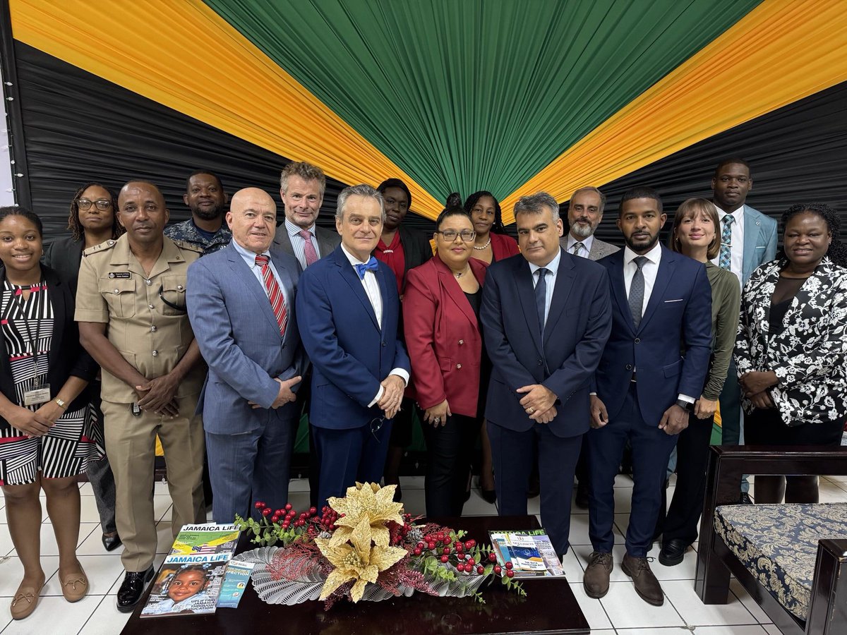 EUinJamaica's tweet photo. Today the EU joined partners from across the Caribbean and Latin America at the SEACOP V1 conference in Kingston, to bolster cooperation in the fight against illicit maritime trafficking🌊. https://t.co/HSoaQnagju