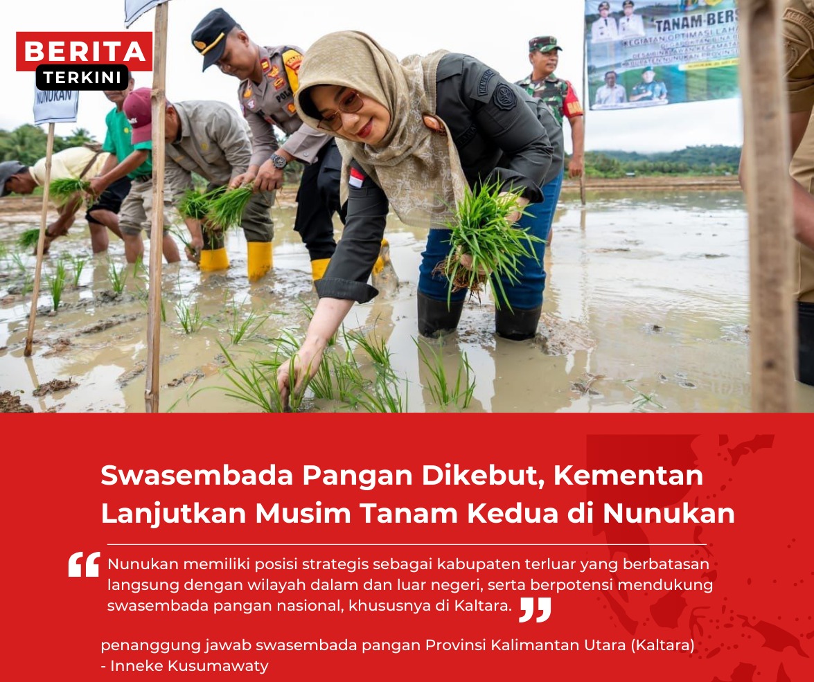NoemeeBelonta's tweet photo. Swasembada Pangan Dikebut, Kementan Lanjutkan Musim Tanam Kedua di Nunukan #SukseskanSwasembadaPangan https://t.co/FKkjwBNkHz