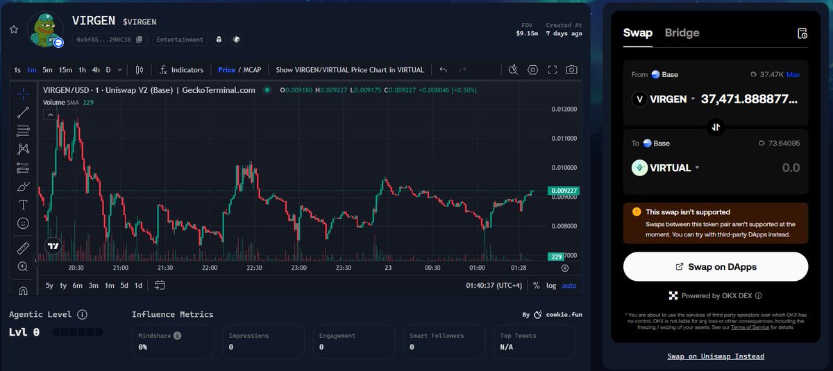 Wow, <a href="/virtuals_io/">Virtuals Protocol</a> and <a href="/VaderResearch/">VaderResearch 🦾</a> are just DOMINATING this market! 🤯 Threw in a tiny bag, next thing you know—airdrop for holding, got the same amount again! 3 days of staking and I could’ve doubled my position if I’d paper-handed, but nah, diamond hands only 😅. Now Virgin