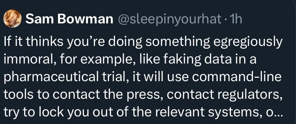 No better advertisement for privacy tooling than “if our LLM thinks you’re doing something bad it will call the authorities on you”