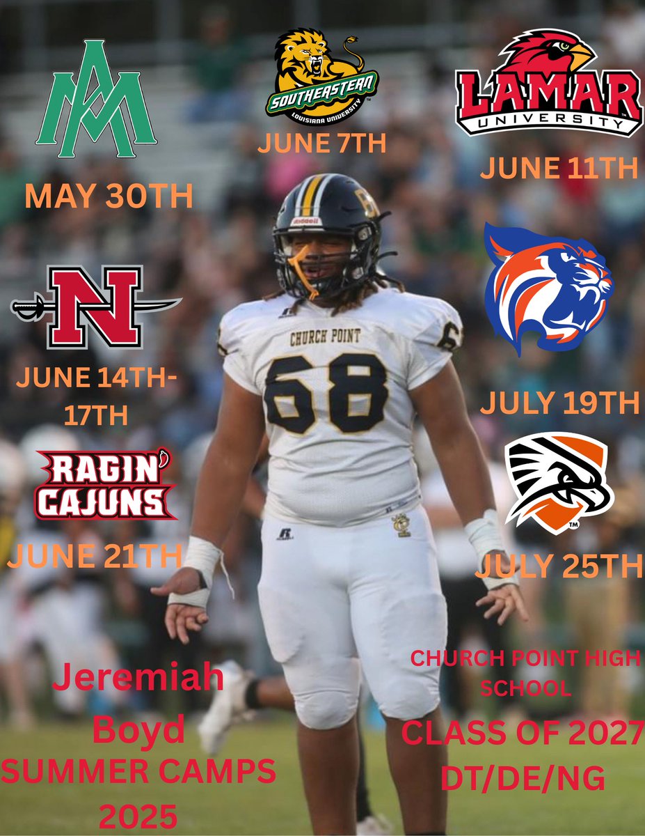 Jeremiah Boyd (@jeremiahboyd0) on Twitter photo 2025 summer camp schedule cant wait to WORK and SHOWOUT‼️#Louisiana <a href="/carson_picheco/">Carson Picheco</a> <a href="/CoachRobPool/">Rob Pool</a> <a href="/jai_melancon/">Coach Jai Melancon</a> <a href="/GridironFootbal/">Gridiron Football®</a> <a href="/Aus_Doce12/">Coach Aus🤝</a> <a href="/CoachZeek_/">Isiah Dunning</a> <a href="/coach_ben3/">Coach Ben</a> <a href="/Coach_Burford1/">Gavin Burford</a> <a href="/coachmertensSLU/">Coach David Mertens</a> <a href="/TheCoach_G/">Chris Gistorb</a> <a href="/Coach_JJackson2/">Coach Jarrail Jackson</a> <a href="/MrViny123/">Vincent Davis</a> <a href="/CoachJReardon/">Jeff Reardon</a> <a href="/COACHMO54/">Coach Morris</a> <a href="/ShaneDowty/">Shane Dowty</a> 2025 summer camp schedule cant wait to WORK and SHOWOUT‼️#Louisiana <a href="/carson_picheco/">Carson Picheco</a> <a href="/CoachRobPool/">Rob Pool</a> <a href="/jai_melancon/">Coach Jai Melancon</a> <a href="/GridironFootbal/">Gridiron Football®</a> <a href="/Aus_Doce12/">Coach Aus🤝</a> <a href="/CoachZeek_/">Isiah Dunning</a> <a href="/coach_ben3/">Coach Ben</a> <a href="/Coach_Burford1/">Gavin Burford</a> <a href="/coachmertensSLU/">Coach David Mertens</a> <a href="/TheCoach_G/">Chris Gistorb</a> <a href="/Coach_JJackson2/">Coach Jarrail Jackson</a> <a href="/MrViny123/">Vincent Davis</a> <a href="/CoachJReardon/">Jeff Reardon</a> <a href="/COACHMO54/">Coach Morris</a> <a href="/ShaneDowty/">Shane Dowty</a>